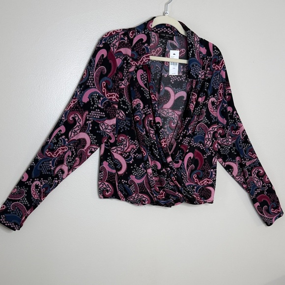 Lane Bryant Colorful Purple Stretch Workwear Top Size 18/20 - Picture 3 of 15